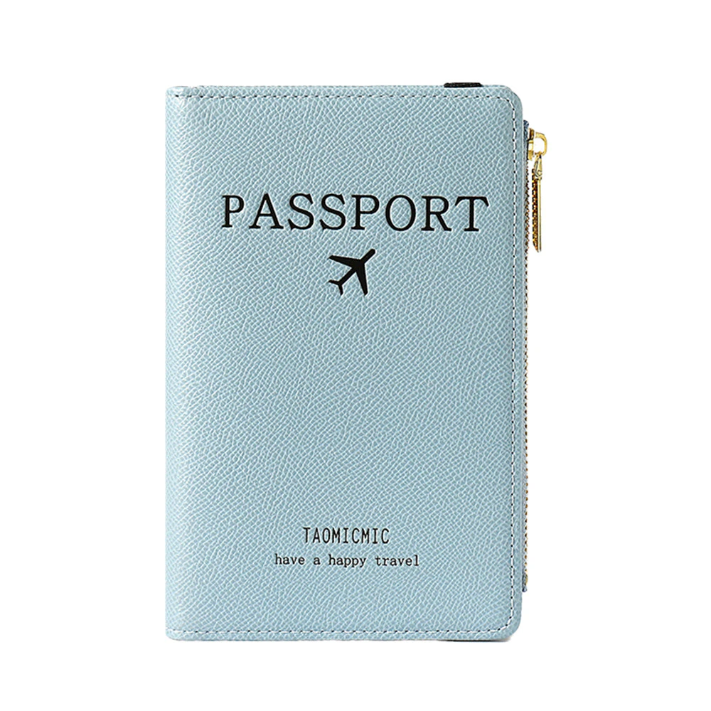 RFID Blocking Passport Holder Card Holder Travel Wallet Blue