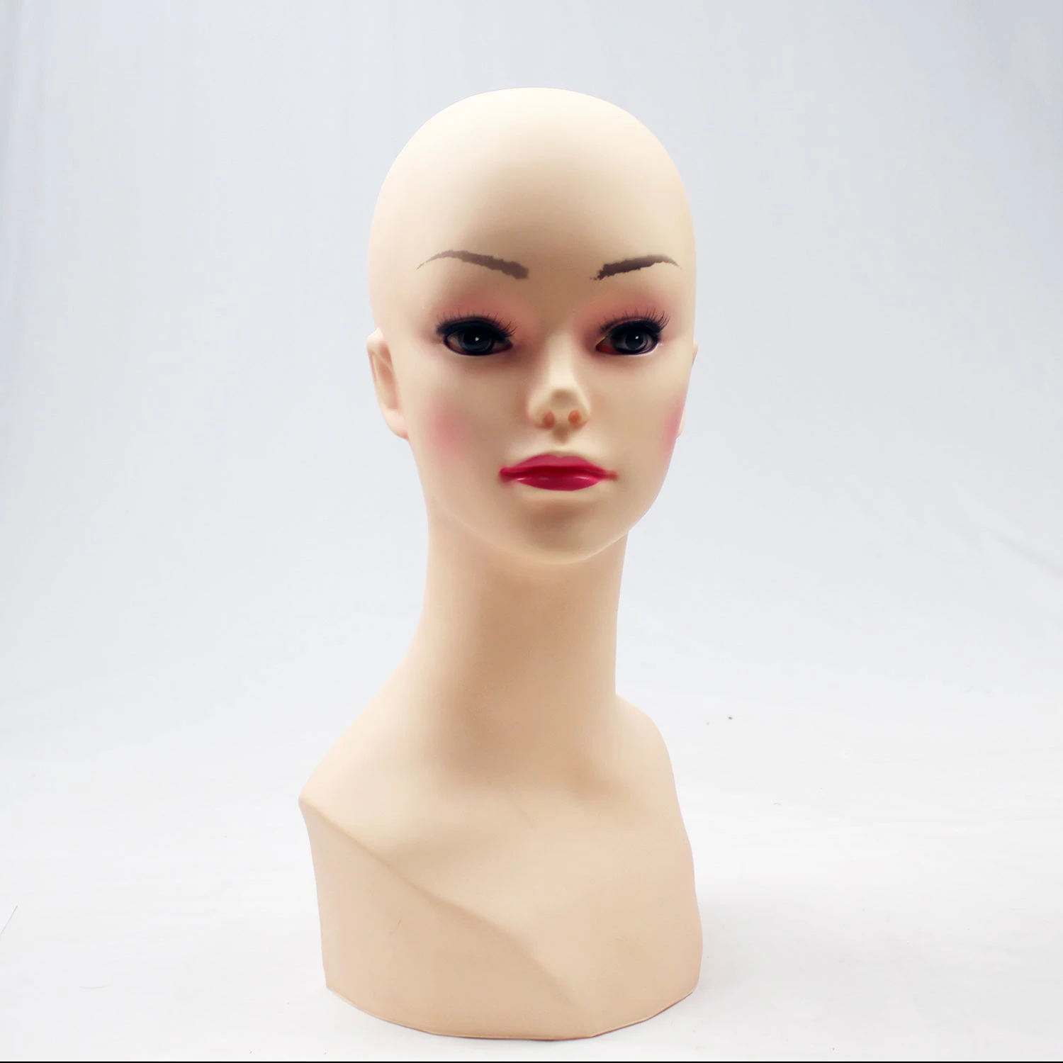 Mannequin Head Stand Female Makeup Display Model Plastic Manikin Wig Hair Dummy - Female - Long