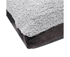 Paws & Claws Primo Plush 90cm Dog/Puppy Pet Mattress Bed Medium Grey/Charcoal