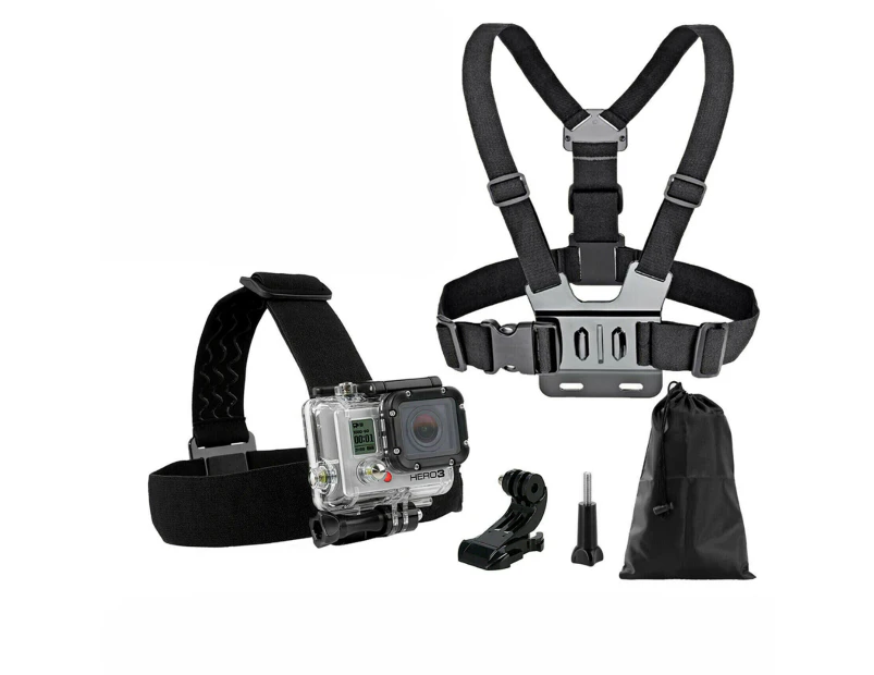 Chest Harness Head Helmet Strap Mount Accessories GoPro 3plus 4 5 6 7 8 Chesty