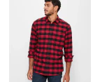 Target Long Sleeve Flannelette Shirt - Red