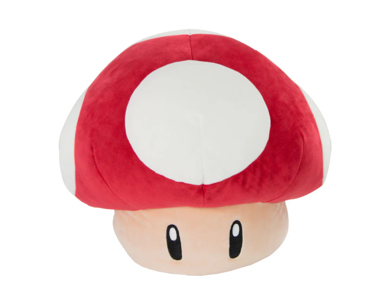 Mocchi Mocchi Mega Nintendo Mario Mushroom Plush Filling Soft Cuddle Toy 3Y+