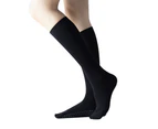 Womens Athletic Socks Outdoor Sport Socks Thigh High Tights Stockings Casual Stripes Tube Socks - Black