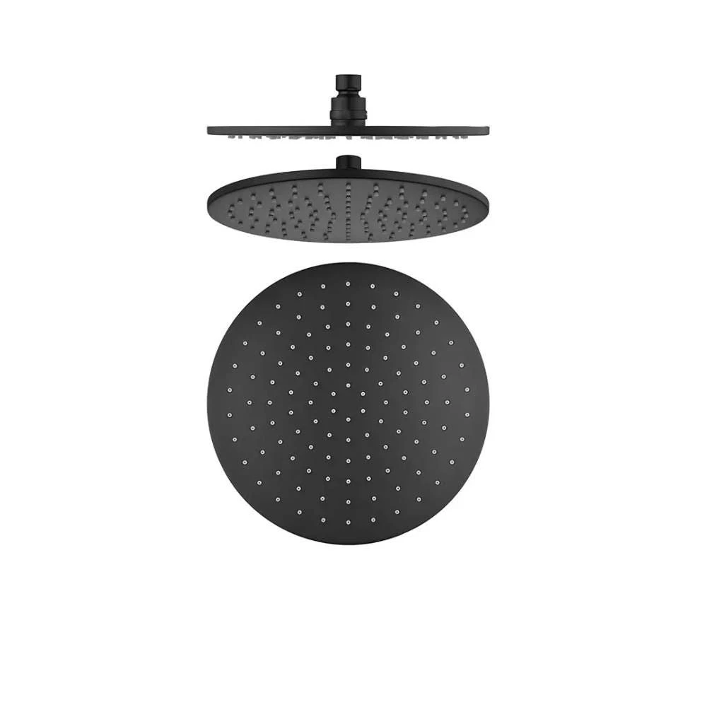 NORICO Pentro Round Rainfall Shower Head - Matte Black