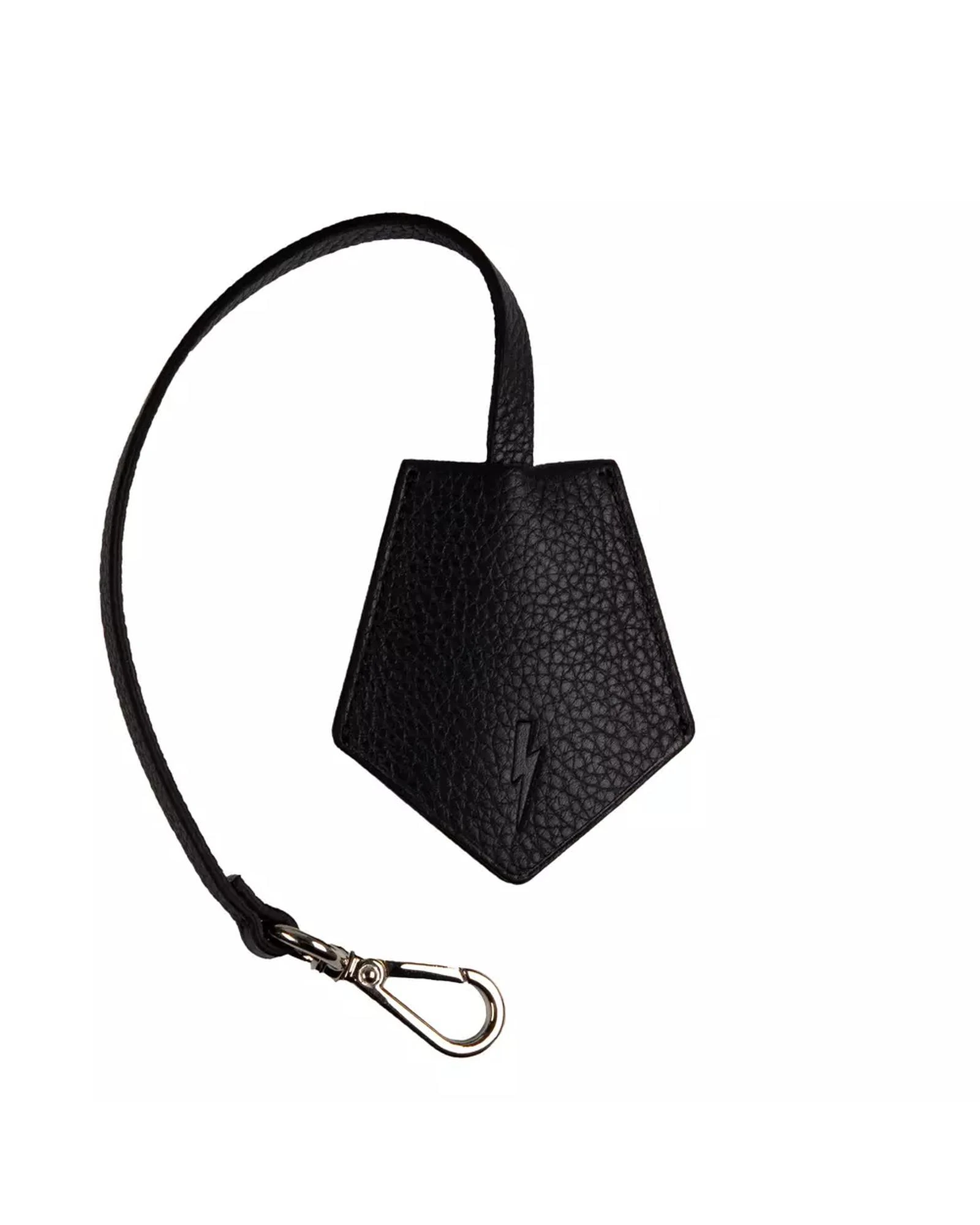 Leather Keychain with a Modern Twist - Black