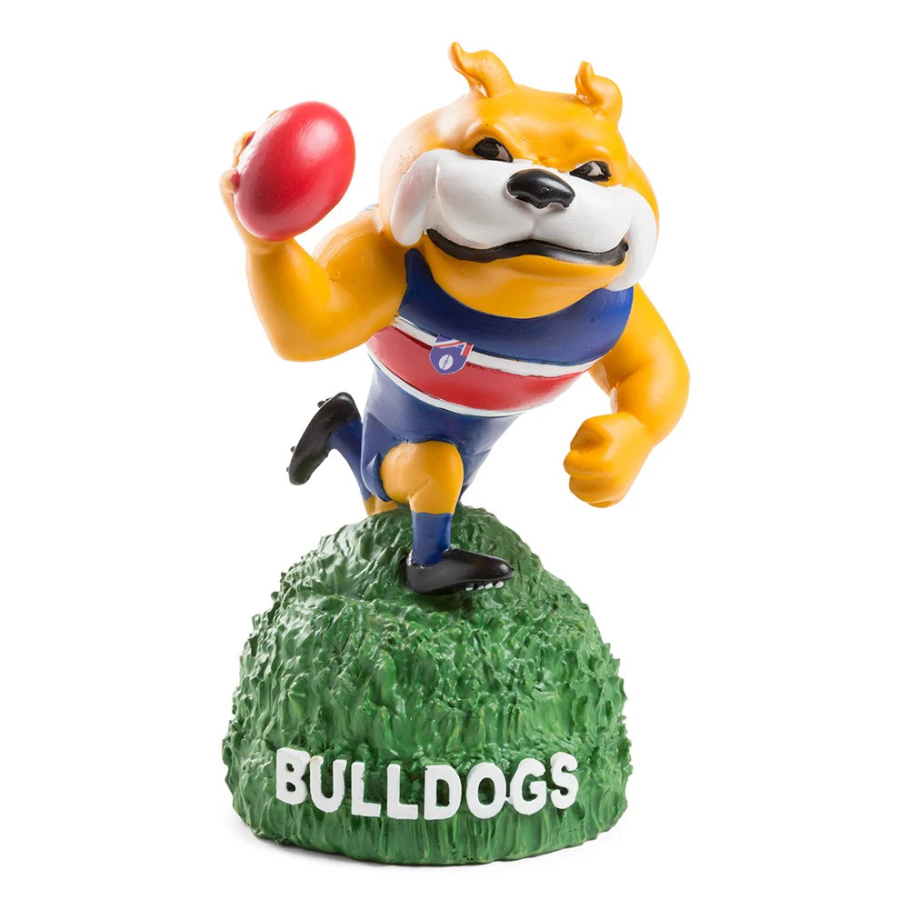 Western Bulldogs AFL Retro Mascot Statue Garden Table 18cm