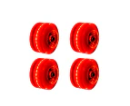 4Pcs Luminous Flash Roller Skating Skateboard Wheels with Bearing Magnetic Core-Red