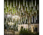 Meteor Lights Shower Lights Waterproof LED Falling Rain Lights 192 LEDs 30cm 8 Tubes Outdoor Christmas Icicle Lights Raindrop Cascade Light for High