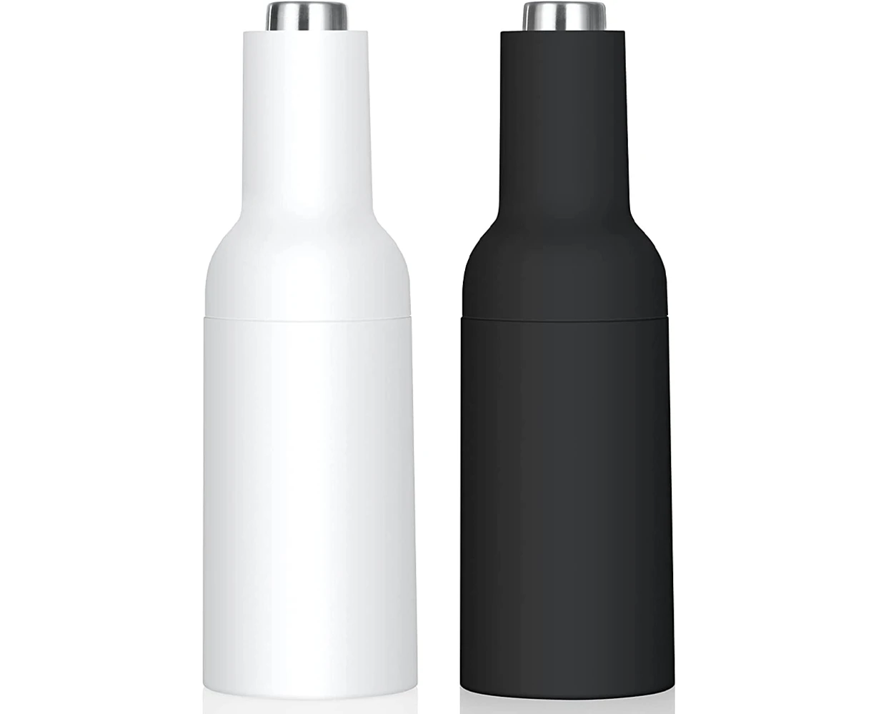 Stainless Steel Salt and Pepper Shakers with Glass-Stainless steel Bottom, Modern Kitchen Accessories