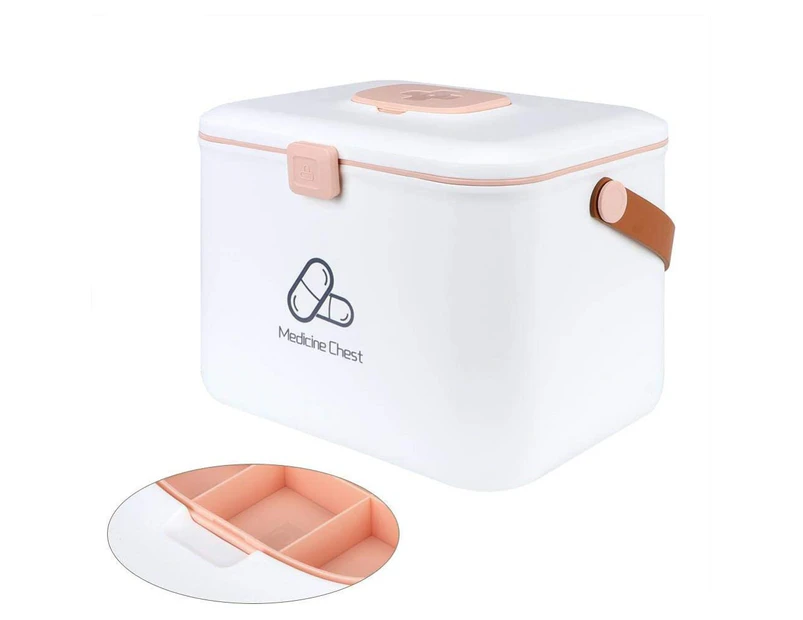 Medicine box plastic first aid box storage box medicine box with handle with removable storage compartment medicine box medicine box organizer