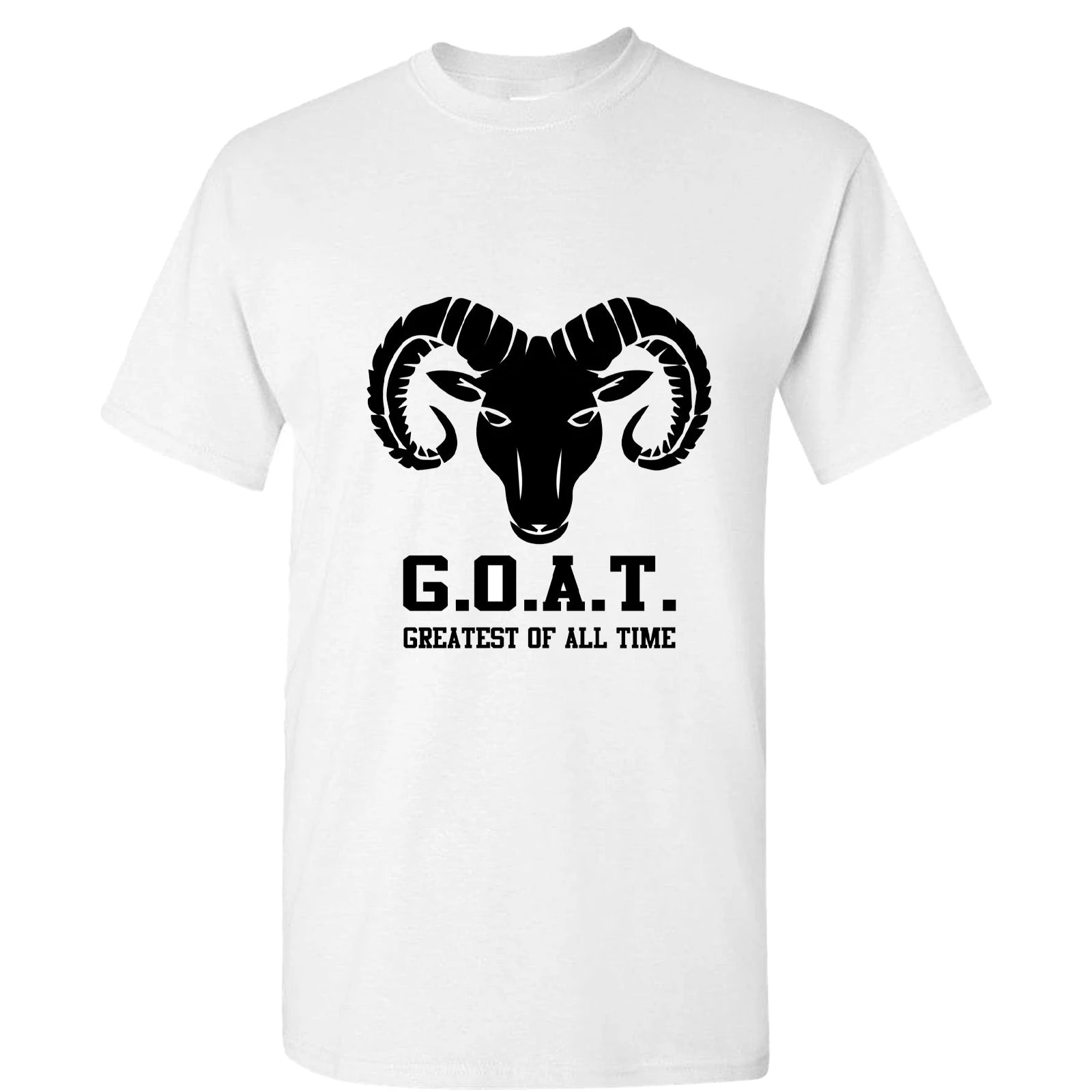 GOAT Greatest Of All Time Bighorn Sheep Head Men T Shirt Tee Top - White