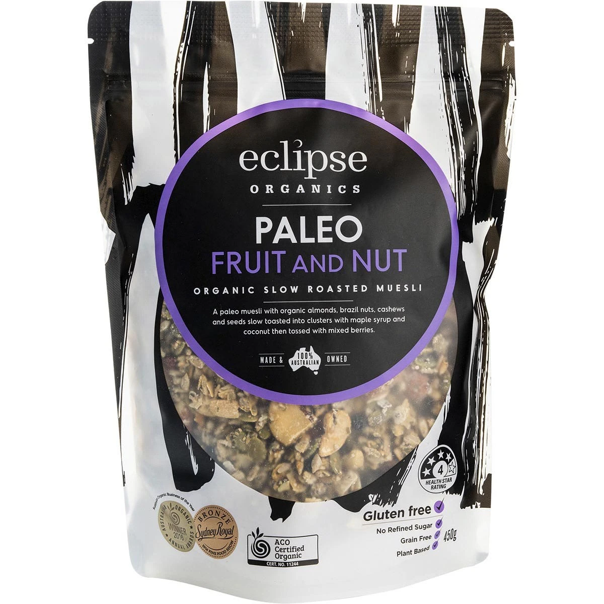 ECLIPSE ORGANICS Organic Paleo Muesli Fruit And Nut 450g