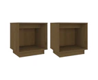 vidaXL Bedside Cabinets 2 pcs Honey Brown 40x30x40 cm Solid Wood Pine