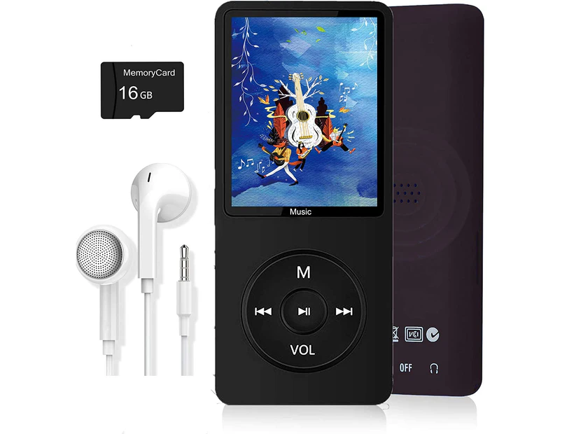 MP3 Player, Music Player with 16GB Micro SD Card, Build-in Speaker