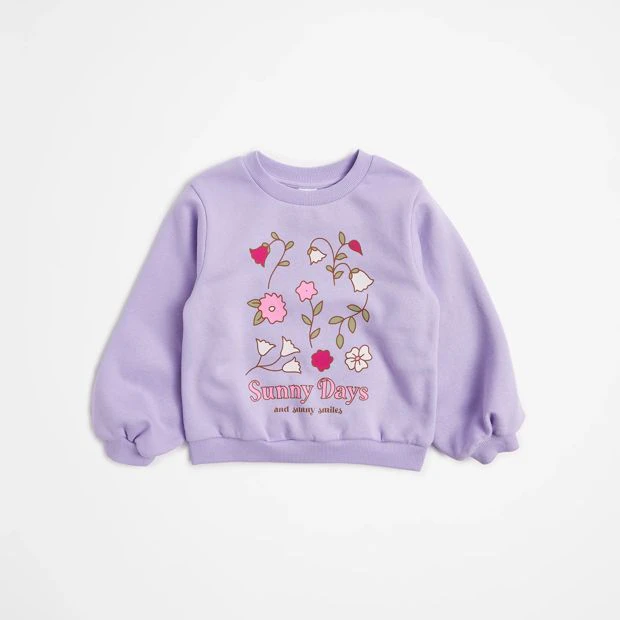 Target Print Crew Neck Jumper - Purple