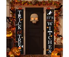 Halloween Decorations Outdoor | Trick or Treat & It's October Witches Halloween Signs for Front Door or Indoor Home Decor | Porch Decorations