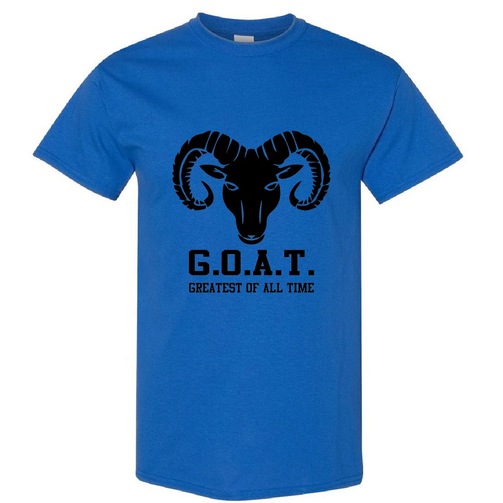 GOAT Greatest Of All Time Bighorn Sheep Head Men T Shirt Tee Top - Royal