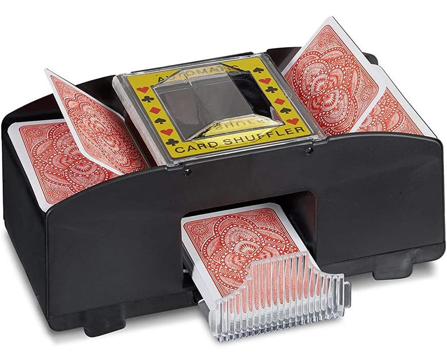 Electric card shuffler, shuffler, electric card shuffling game, automatic shuffler for various cards