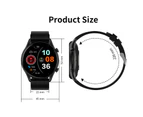 Momax Color Touch Screen Smartwatch with Heart Rate Monitor Bluetooth Call G3-BlackSteel