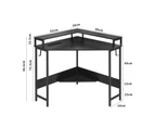 Casadiso L-Shaped Computer Desk with Charging Station, Black Gaming Desk with Built-in Power Board - (Casadiso Albali Pro)