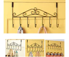 Kitchen door hanging rail, vintage wardrobe hook rail 7 hooks