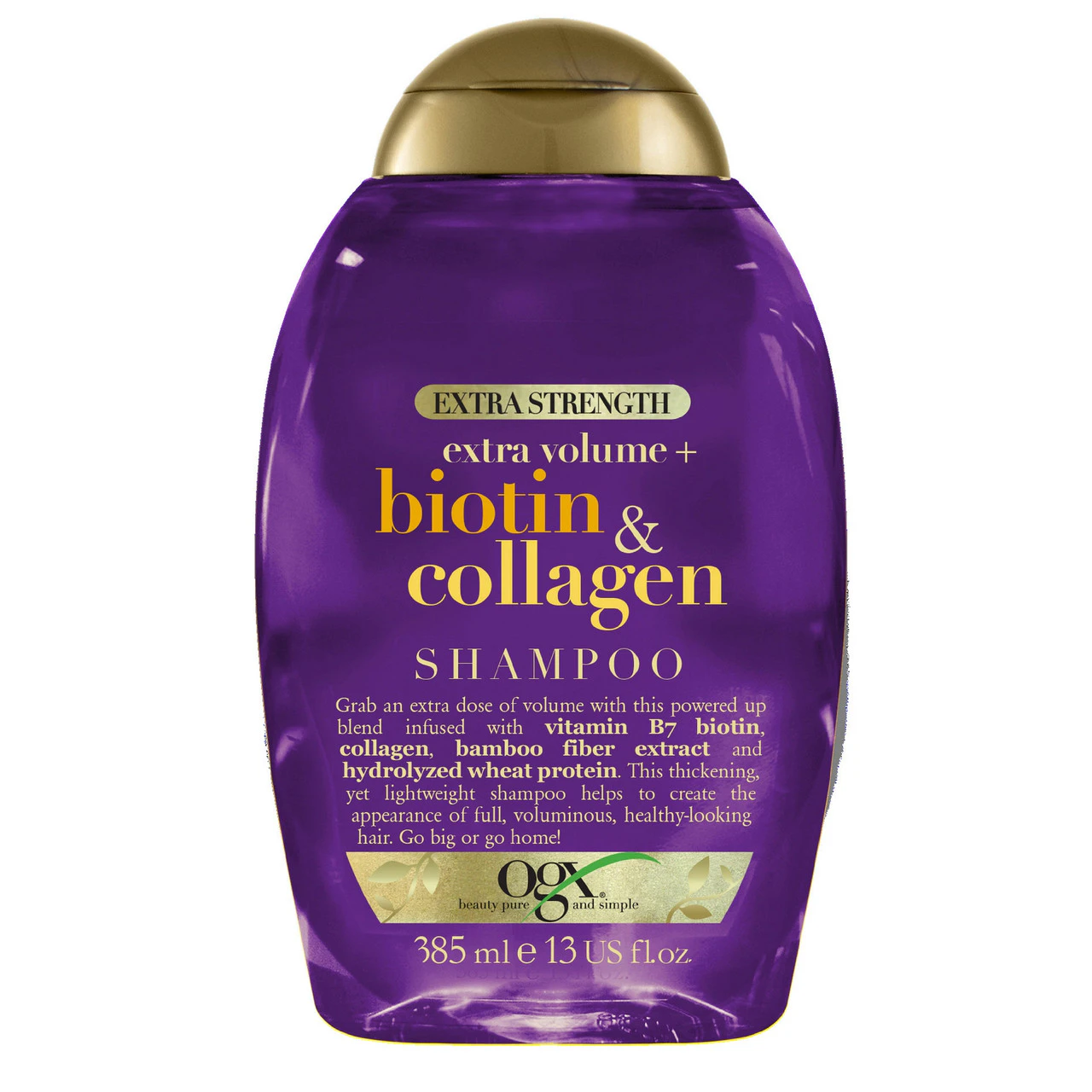 Ogx Extra Strength Extra Volume + Biotin & Collagen Shampoo For Fine Hair 385mL