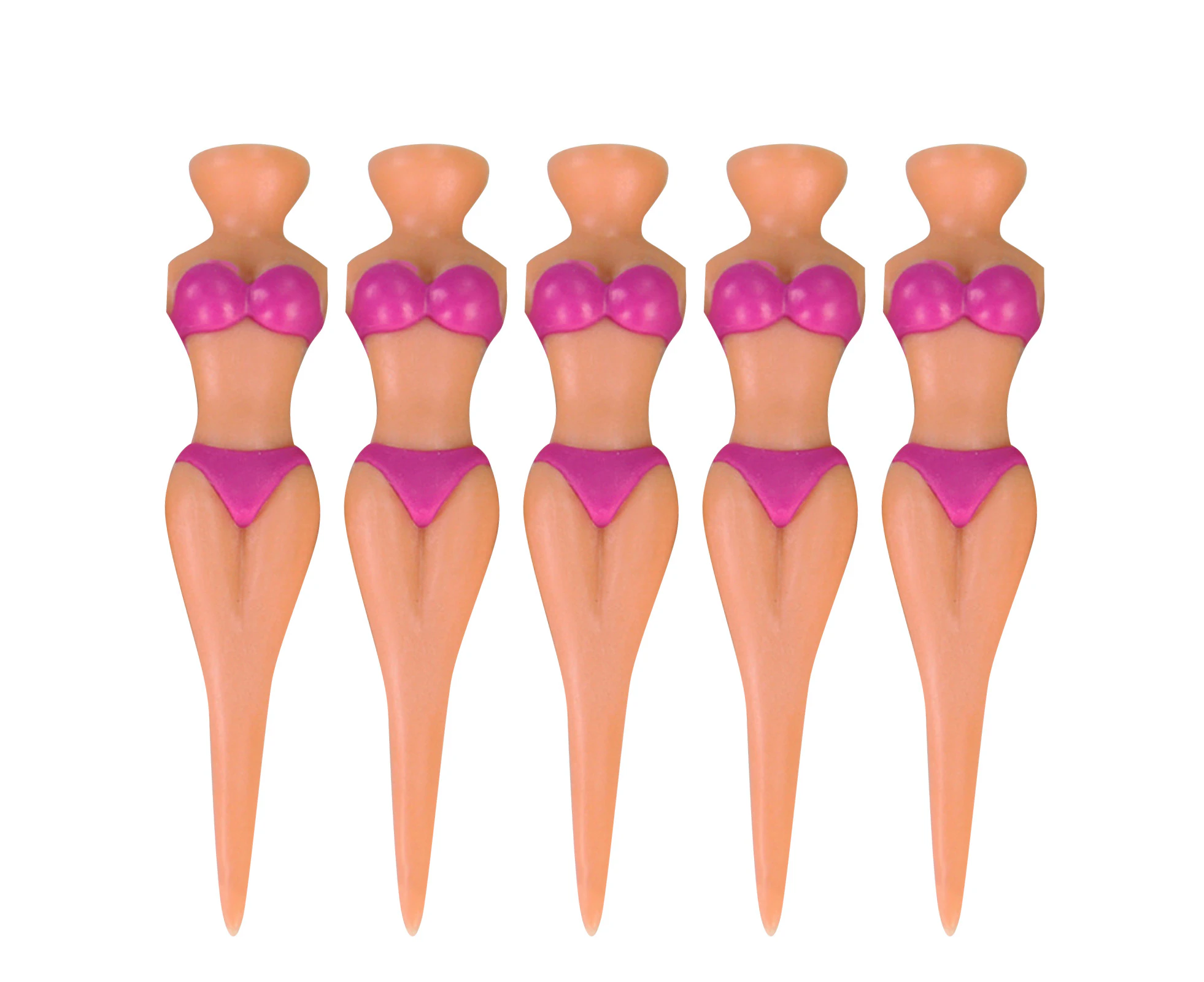 5Pcs Mini Sexy Bikini Lady Shape Golf Tee Ball Standing Holder for Outdoor Sport Pink