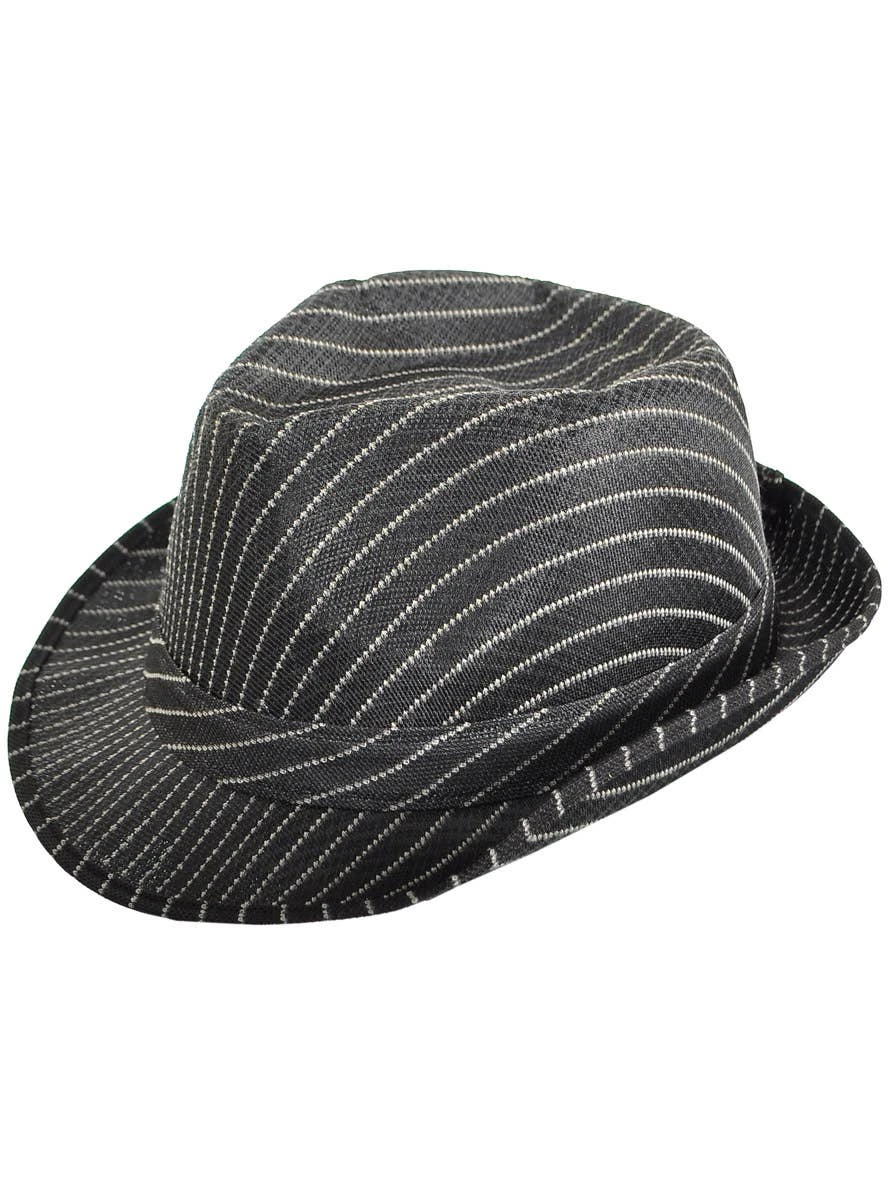 Pinstripe Lightweight Fedora Costume Hat - New