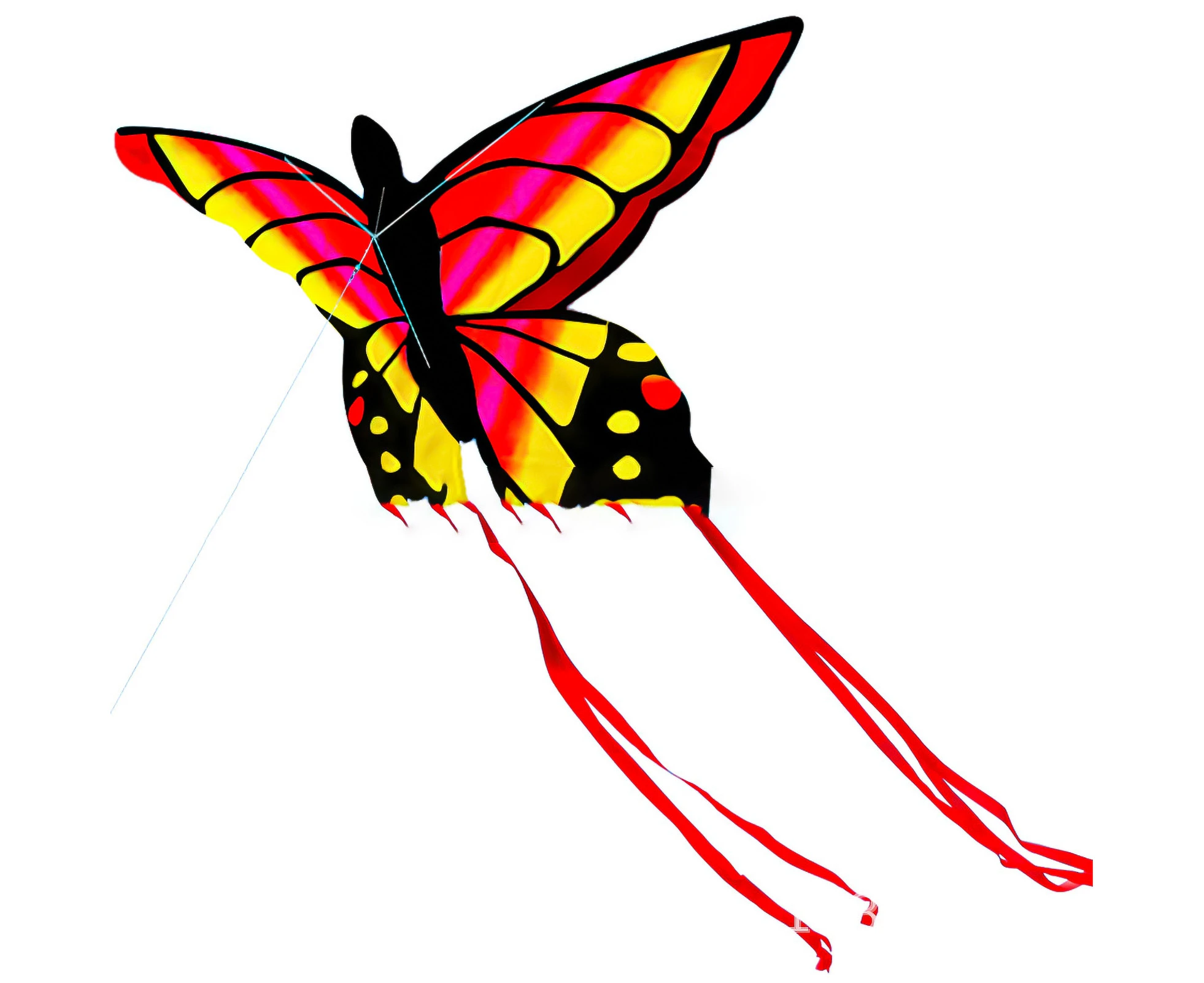 Flying Kite Beautiful Tear-resistant Long Tail Butterfly Design Kite for Outdoor-Red