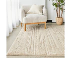 Newton Minimalism Stripes Beige Contemporary Rug - 4 Sizes