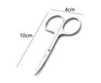 Curved and Rounded Facial Hair Scissors for Men - Mustache, Nose Hair & Beard Trimming Scissors - Professional Stainless Steel