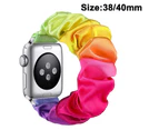 Compatible with Apple Watch Strap Hair Ring Soft Printed Fabric