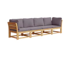 vidaXL 4 Piece Garden Lounge Set with Cushions Solid Wood Acacia