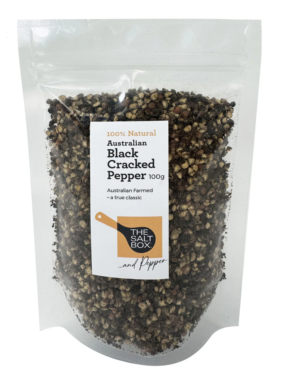 Australian Peppercorns - Black Cracked 100g Pouch - The Salt Box