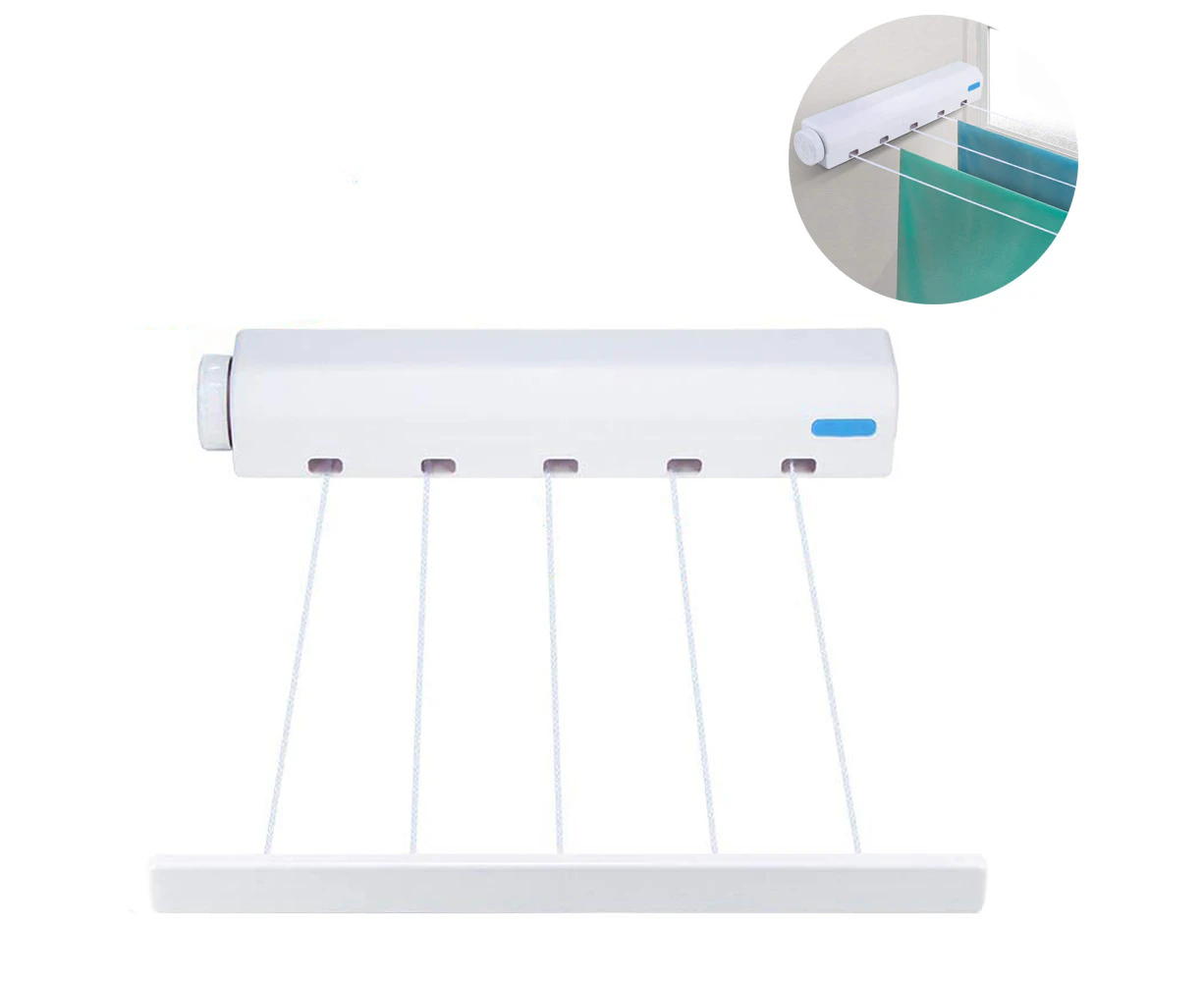 Spring Automatic Retractable Five Thread Clothesline Drying Rack