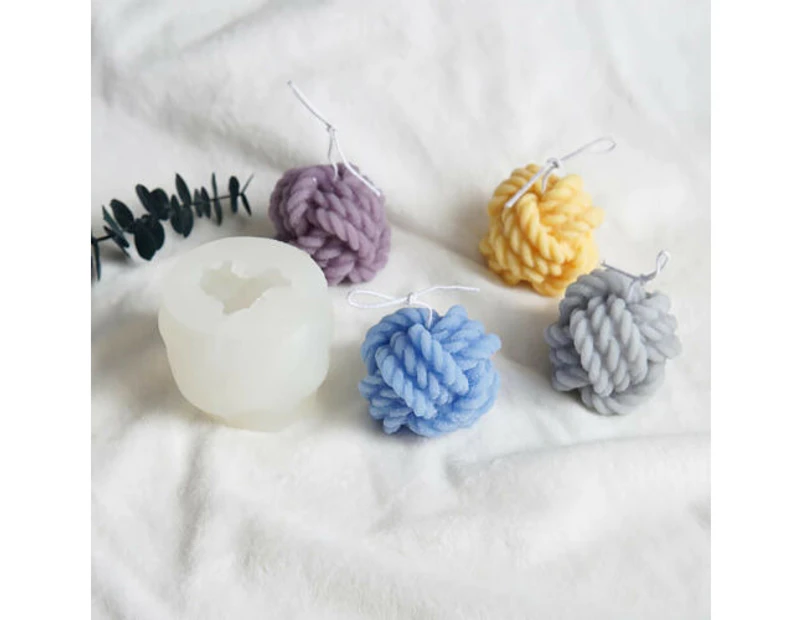 DIY Candles Mould Woolen Ball Wax Candle Mold Aromatherapy 3D Silicone Moulds AU