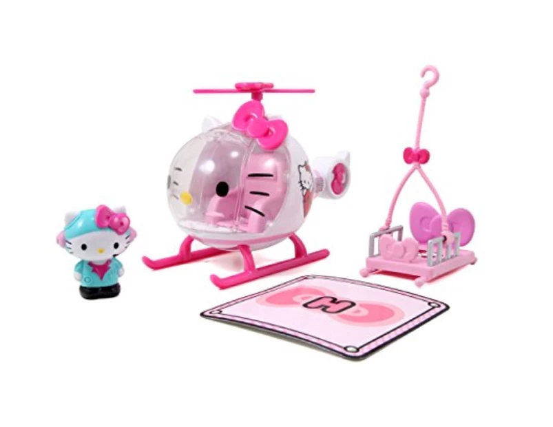 Dickie Hello Kitty - Hello Kitty Figure Helicopter with Removable Stretcher, Toy Gift for Kids from 3 Years - 17.5 cm - MKTP