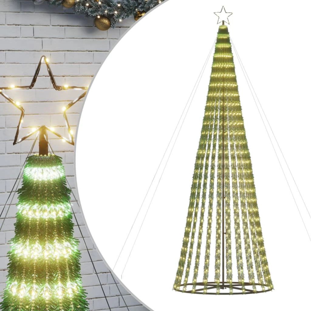 vidaXL LED Christmas Tree 688 LEDs Warm White 300 cm