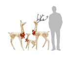 vidaXL Reindeer Family Christmas Decoration Gold 201 LEDs