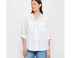 Target Washed Utility Shirt - White