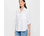 Target Washed Utility Shirt - White