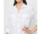 Target Washed Utility Shirt - White