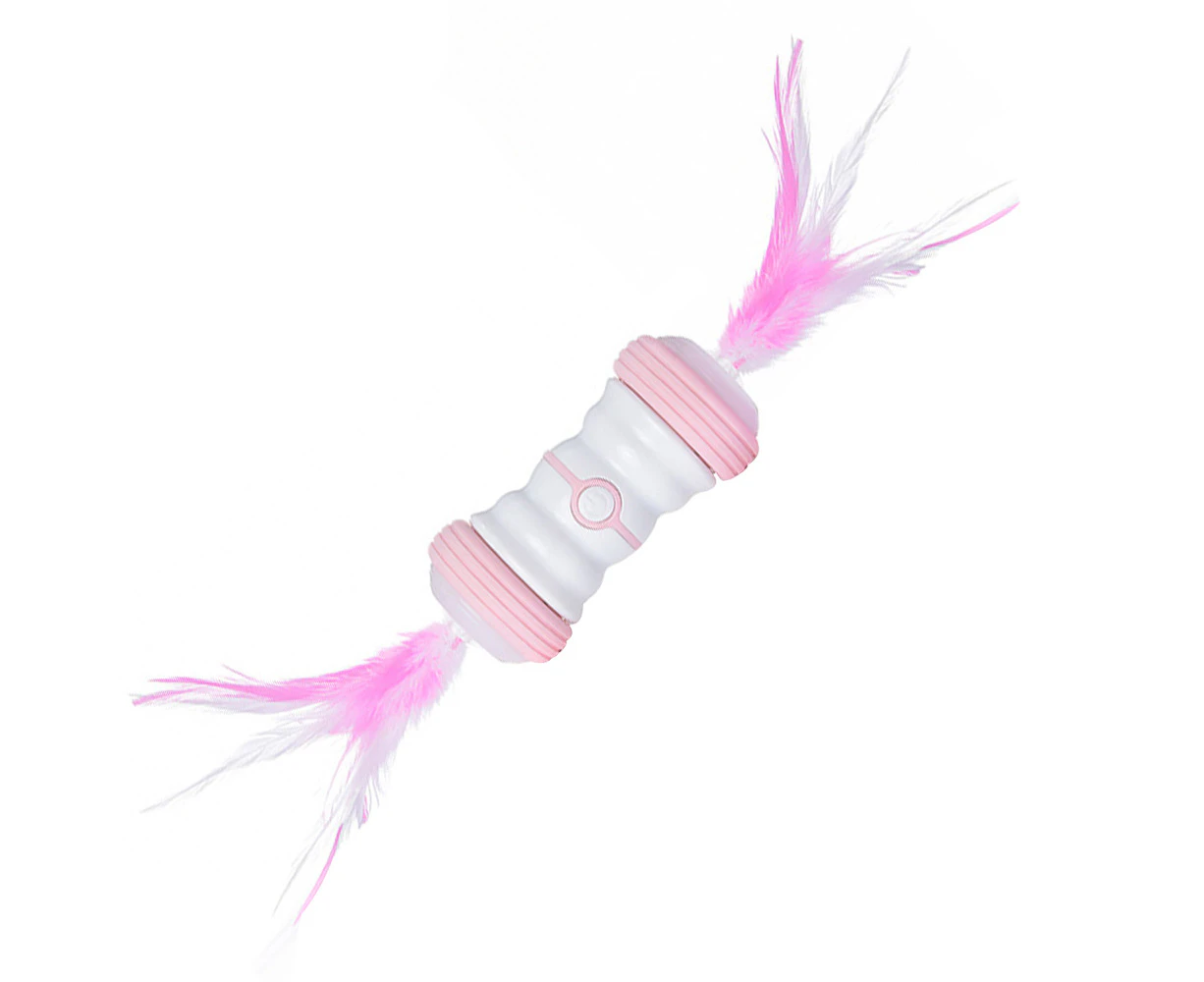 Electric Cat Toy  Automatic Cat Toy Feather Interactive Cat Toy Robotic Cat Toy with   Feathers   Cat Toys - Pink