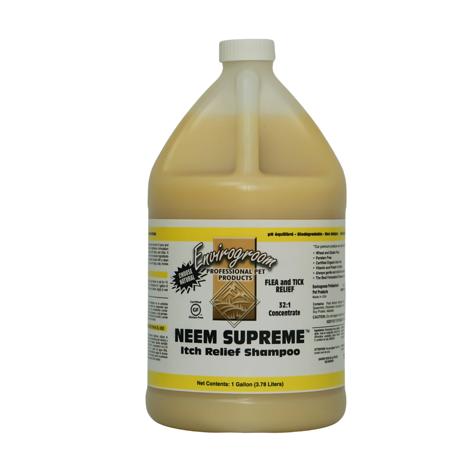 Envirogroom Neem Supreme Itch Relief Pesticide Alternative Shampoo 1 Gallon