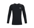 Under Armour Men's HeatGear Fitted Long Sleeve Top - Black