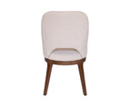 Maribel Boucle Dining Chair | Walnut Legs - Beige Bouclé