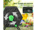 Viviendo 60L Tumbling Garden Compost Bin Heavy Duty 360 Degree Rotating Recycle - Orange