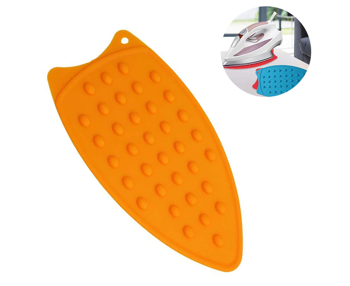 HOMEWE Multipurpose Silicone Iron Rest Pad for Ironing Board Hot Resistant Mat,Silicone Heat Resistant Iron Rest Pad - Orange