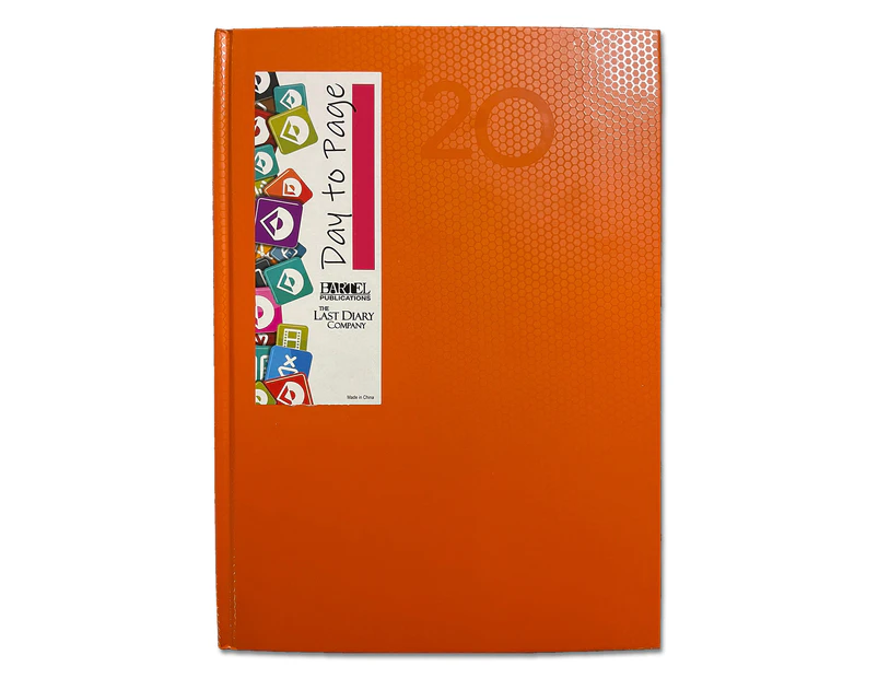 2024-2025 Financial Year Diary Everyday A4 Day to Page Orange Last Diary Company FEA41BO