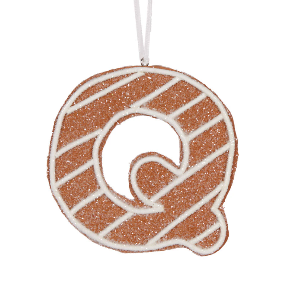 Gingerbread Alphabet - Letter Q 12cm